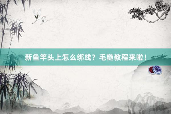 新鱼竿头上怎么绑线？毛糙教程来啦！